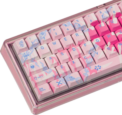Hyekit PBT Keycaps, 144 Keys Cherry Profile Custom Keycaps, Bleeding Love Theme for Mechanical Keyboard