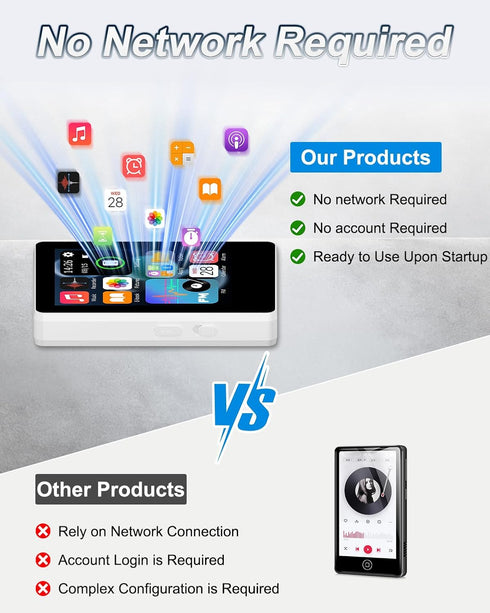 VANSING 32GB MP3 5.2 512GB Player with Bluetooth and Smart Index Search, Portable Bluetooth Music Player with Built