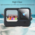 PCTC 9PCS Ultra Clear Tempered Glass Screen Protector for Go Pro Hero 12/11/10/9 Black