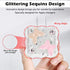Cute Wave Cable Protector Compatible for iPhone Charger Adapter with Bling Pink Butterfly Laser Design, Data Line USB