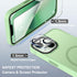 BossKiss iPhone 13 Magnetic Case, Light Green Translucent Matte, Compatible with MagSafe, Screen & Camera Protector