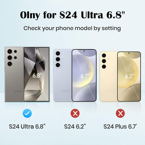 Battery Case for Galaxy S24 Ultra, 10000mAh Black - Extended Power Bank and Wireless Charger Case