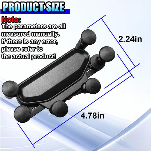 GAOLAOSY Car Air Vent Phone Holder, Anti-Shake & Anti-Slip Navigation Phone Holder with Hawk's Beak Clip, Adjustable