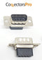 5 Sets Crimp Type DB9 Male + Plastic Hoods + Pins Set, D-Sub 9P Male Crimp Connector Kit
