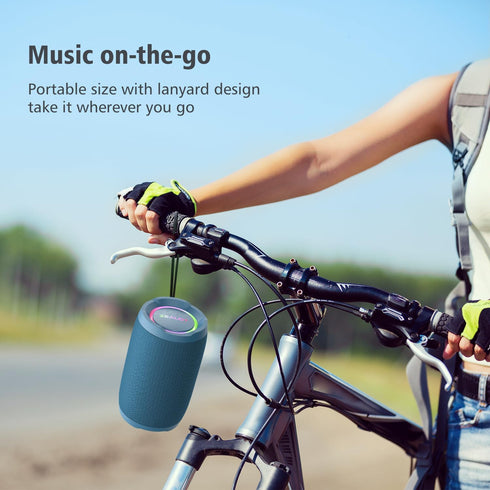ZEALOT Bluetooth Speaker, Portable Wireless, IP67 Waterproof, 20W Loud Stereo Sound, Dual Pairing, Blue