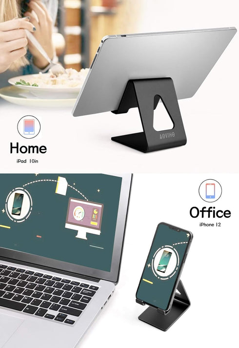 Cell Phone Stand for Desk, Aluminum Mobile Holder for iPhone 15 14 13 12 Pro Mini 11 X Xr Xs Max 8 7 6 6s Plus Samsung