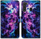 Case for Galaxy A21 - Purple Mandala Galaxy Sky Leather Flip Wallet Cover with Card Slot Holder