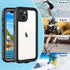 Waterproof iPhone 13 Case - Full Protection Shockproof Dustproof with Built-in Screen Protector and Lanyard (Black)