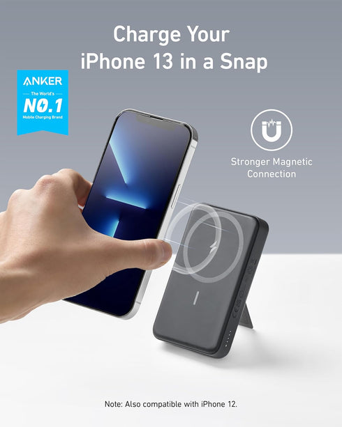 Anker 633 Magnetic Battery - 10,000mAh Foldable Wireless Portable Charger, 20W USB-C Power Bank with Stand,