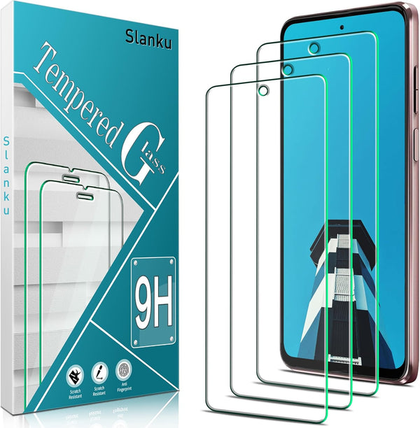 Slanku Tempered Glass Screen Protector (3 Pack) for Motorola Moto G Stylus 5G (2023) - Anti-Scratch, Bubble-Free, Easy
