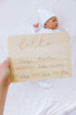 8.25" 11", Pearhead Baby Welcome Sign, Gender-Neutral Hello Baby Arrival Photo Prop, Hospital Birth Announcement
