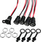 5Pcs 10A DC-099 Power Jack Cord Socket Threaded Female Mount Connector Adapter with Pre-soldered Wires and Waterproof