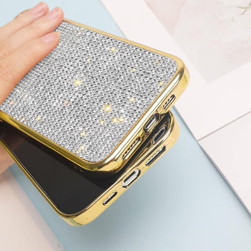 LUVI Fusicase Diamond Case for iPhone 11, Cute Bling Glitter Rhinestone Crystal Protective Cover with Luxury Fashion