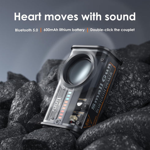 Portable Bluetooth Speaker with Lights, Transparent Wireless Mini Bluetooth Speaker with TWS, Perfect Small Speaker HD