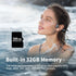 flymory Swimming IPX8 32GB MP3 8 Headset Earbuds Bone Conduction Wireless Bluetooth Headphones Waterproof Underwater