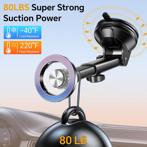 for iPhone MagSafe Car Mount?Windshield + Vent + Dash?Magnetic Phone Holder Car Accessories for iPhone 15