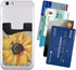 Sunflower Phone Card Holder, Adhesive Credit Card Holders Sleeve for Phone Case Compatible with Most Phones