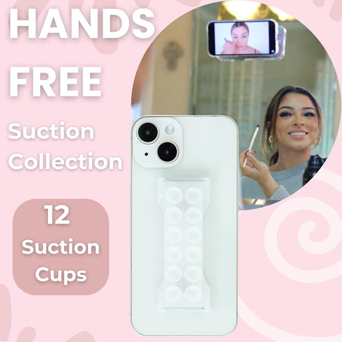LOVEHANDLE PRO Premium Phone Grip - Suction Strap - Strong Grip Holder - Hands Free - Magnetic Phone Mount