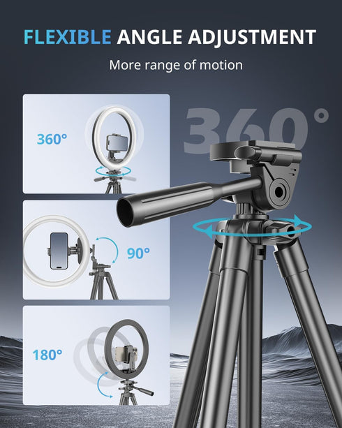 UBeesize 12 Inch Ring Light with Stand, Selfie Ring Light & 50" Tripod Stand for Live Stream/Makeup/YouTube