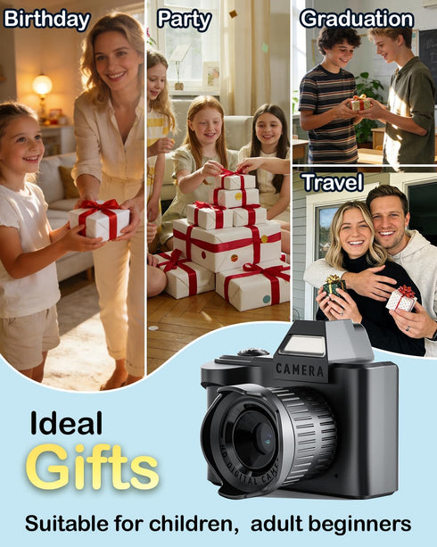 WZVZ Camera,1080P 4X 8GB Mini Keychain Digital Tiny Portable Camera with Zoom, SD Card & Full Accessories, Ideal