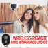 Deco Essentials 33" Telescopic Metal Selfie Stick w/Tripod and Wireless Remote for iOS/Android, Perfect for Travel