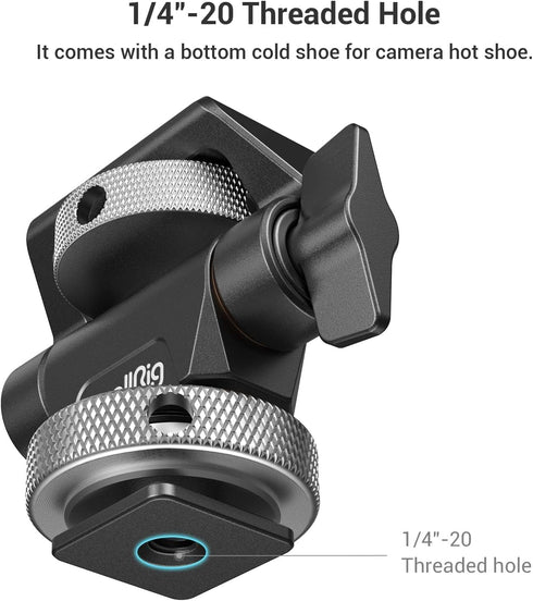 SMALLRIG Monitor Holder Mount for 5" and 7" Monitors, Swivel and Tilt Adjustable with Cold Shoe - 2905