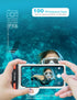 wellhouse Waterproof Phone Pouch for iPhone 15 14 13 12 Pro Max XS Samsung, IPX8 3D Cellphone Dry Bag, Black Red
