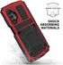 Aluminum Metal Waterproof Case for Samsung Galaxy A32 5G, Shockproof Heavy Duty Protector with Built-in Kickstand, Red