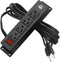 Wall Mount Power Strip with 4 Outlets, 2 USB Ports, 6FT Power Cord for Workbench, Nightstand, Dresser