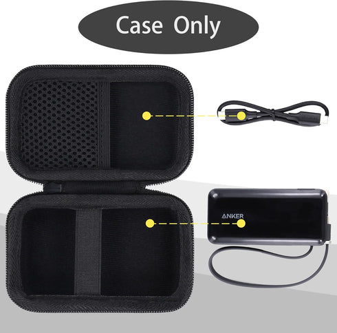 khanka Hard Case Replacement for Anker 3-in-1 Power Bank - 10,000mAh Portable Charger, Case Only (Black)
