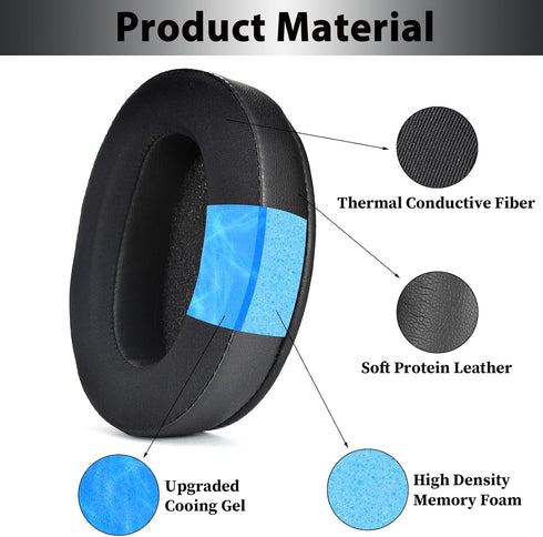 WH-XB910N Replacement Ear Pads, Upgrade Cooling Gel Earpads for Sony WH-XB910N Noise Cancelling Headphones