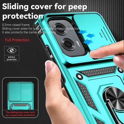 for Motorola Moto G Stylus 5G 2024 Case with Camera Lens Cover, HD Screen Protector, Dual Layer Military-Grade