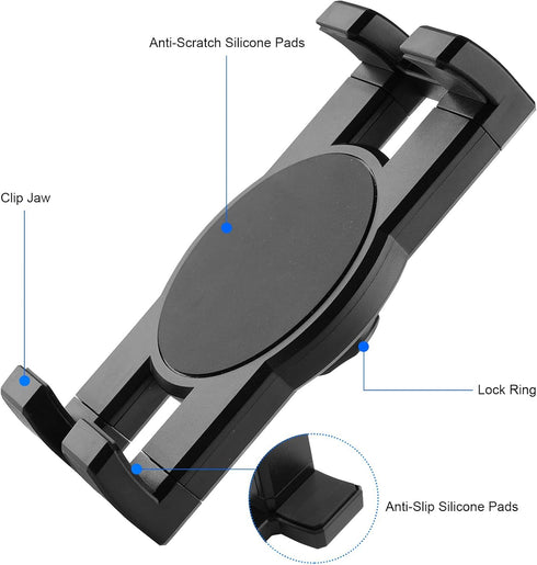 Mippko 4.7~12.9" Magnetic Tablet Holder Fridge iPad Mount for Vehicle/Cabinet/Metal Shelf/Whiteboard,Strong Magnetic