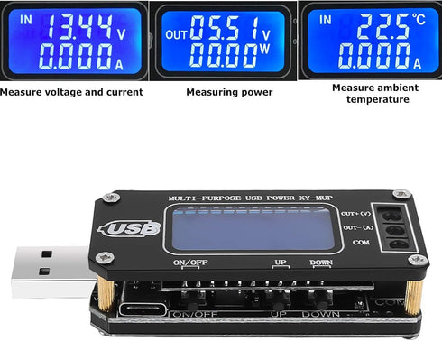 PEMENOL DC-DC CNC USB Step Up/Down Power Supply Regulator Module - Adjustable Voltage Converter with Display