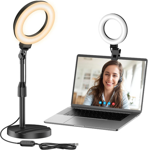 InnoGear Desk Ring Light with Stand, 60 LED 10W Overhead Portable Selfie Light