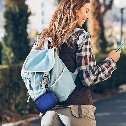 Carrying Case for iWALK Portable Charger Power Bank, Compatible with Various Small Charging Battery Packs (Blue Bag