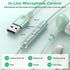 Computer Headphones USB Headset with Microphone for PC, PS5, PS4, Laptop, 7.5FT Cord, Magnetic in-Ear Earbuds with