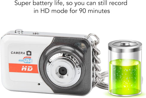 Pomya Mini DV Camera, Small Video Recorder with Motion Detection, Support 32G Memory, USB Mini Camera Keychain Video