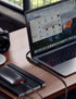 XAOSUN 240W Thunderbolt 4 Cable, 3.3ft Right Angle USB C to USB C, 40Gbps Data, 8K@60Hz for MacBook Docks & eGPU Hub.