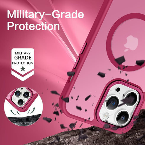 BENTOBEN iPhone 14 Pro Case, Plum Red - Slim Fit, Shockproof, Translucent Matte, Compatible with MagSafe, 6.1" Cover.