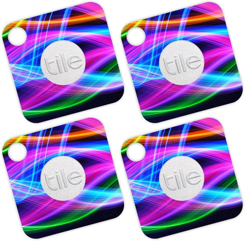 MightySkins Skin Compatible with Tile Mate - Light Waves | Protective Vinyl Decal Wrap Cover, Made in The USA