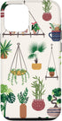 iPhone 12/12 Pro Case with Indoor and Outdoor Plant Illustrations | Boho Nature Art Design