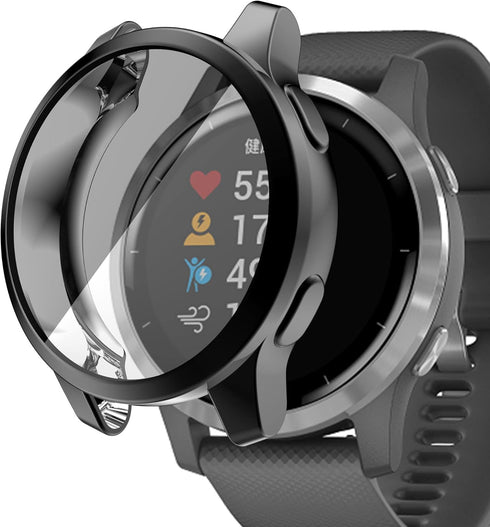 Waterproof Protective Case for Garmin Vivoactive 4/Venu 2 45mm/Vivoactive 4S/Venu 2S 40mm, Soft TPU Scratch-Proof Cover