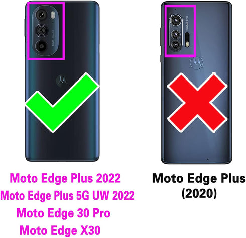 Asuwish Phone Case for Motorola Edge+ Plus 2022/Edge X30/30 Pro Wallet Cover with Tempered Glass Screen Protector and Flower Leather Flip Card Holder Cell Accessories Moto Edge + 5G UW Women Men Grey
