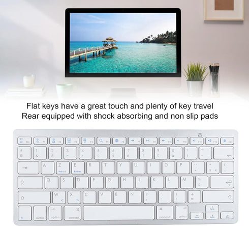 Zopsc Portable Compact Bilingual Language Keyboard, Bluetooth Keyboard for iOS, Android, Windows