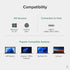 Plugable USB C to HDMI Adapter for Dual Monitors 4K 60Hz, Compatible with Windows, Chromebook, USB4 Laptops