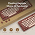 Trueque 2.4GHz Wireless Keyboard and Mouse Combo, Retro Round Keycaps, Full-Size Cute Typewriter Keyboard with Large