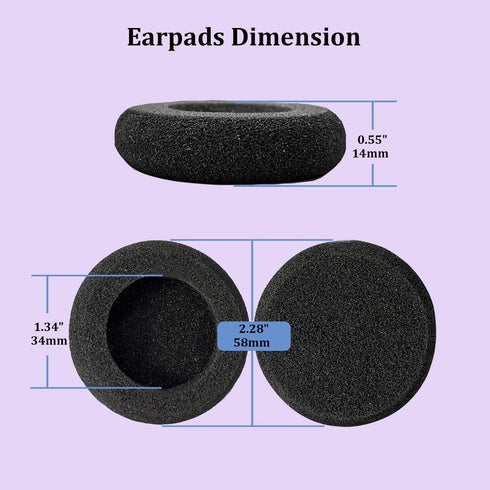 Replacement Ear Pads for Jabra Headset, Foam Ear Cushions Compatible with Jabra Biz 1500, 1900, 2300, 2400