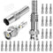 DAIERTEK 24pcs RG59 RG6 BNC Connectors, Male Solderless Compression Connector for CCTV Coax Cable