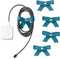 SenseAGE 5 Pack Cord Organizer, Bow Cord Keeper, Leather Cable Management, Storage Straps for Electronics, Random Blue